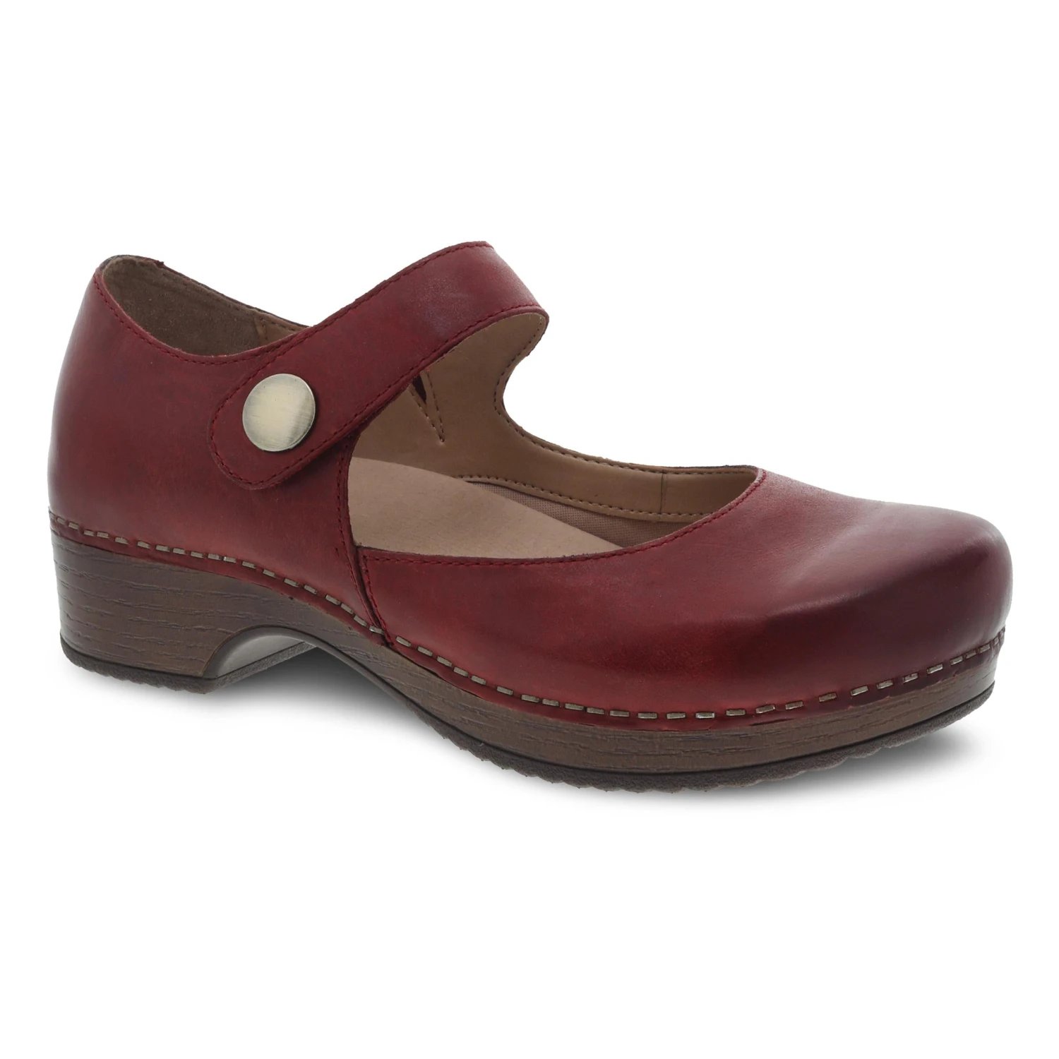 Dansko Beatrice Red Waxy Burnished 1 Dansko Beatrice Red Waxy Burnished